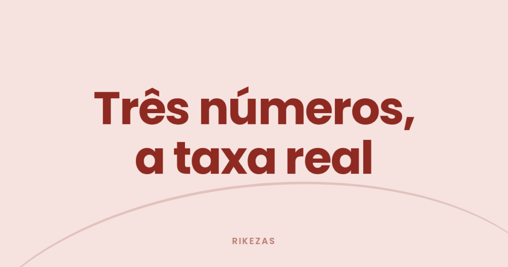 Capa com a frase "Três números, a taxa real" sobre a calculadora de consignado que mostra a taxa real e os juros que faltam.