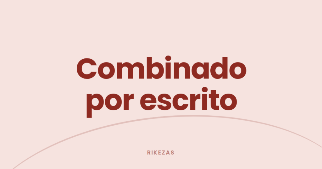 Capa tipográfica com a frase "Combinado por escrito", sobre emprestar dinheiro para amigos e parentes.