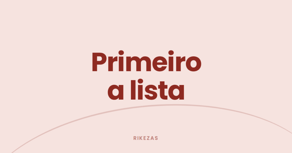 Capa com a frase "Primeiro a lista" sobre como organizar as dívidas antes de renegociar com os credores.